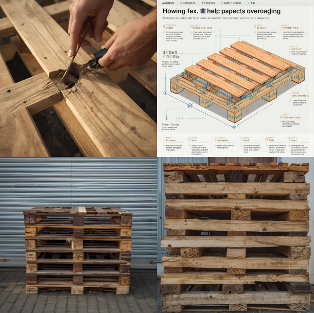 sửa chữa pallet gỗ bị hư hỏng