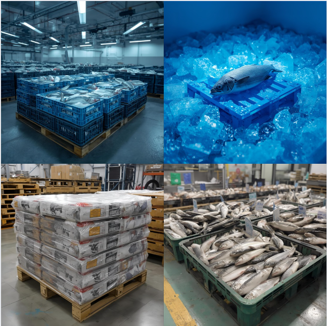 pallet kê hàng thủy sản kho lạnh